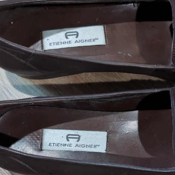 Etienne Aigner Brown Loafers Slip-Ons - Picture 3 of 7